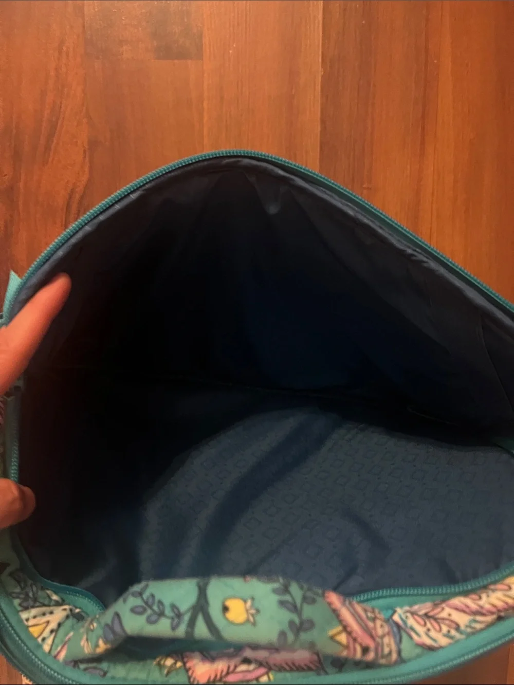 Vera Bradley Teal Quilted Floral Laptop Bag